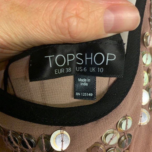 TopShop Bandage Dress w/ Sequinned Blush Blouse - Picture 5 of 16